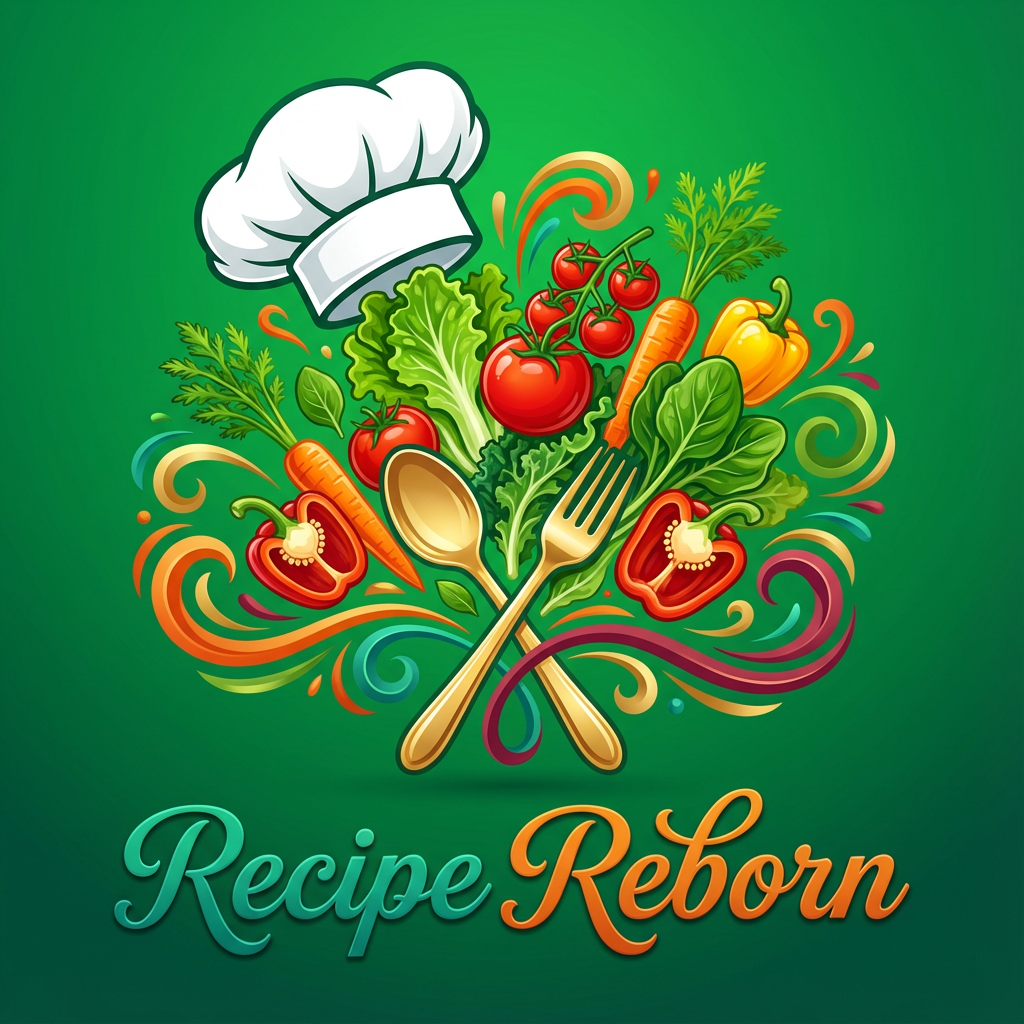 Recipe Reborn — fresh vegetables bursting from a chef's hat